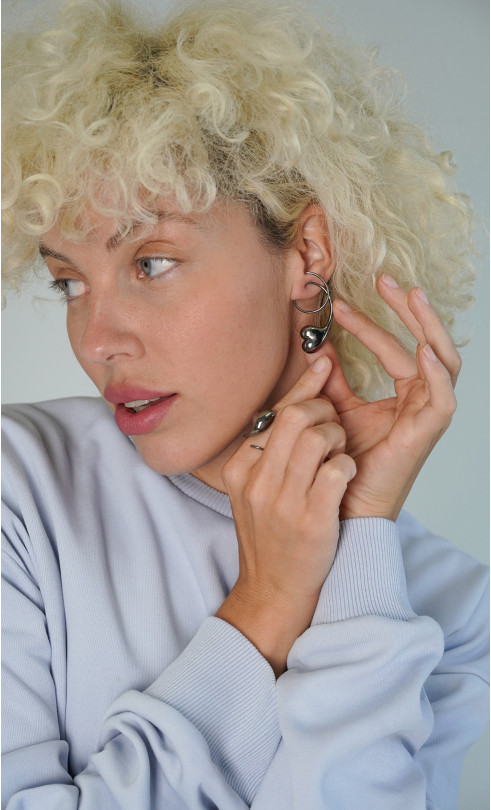 Серьги завитки  WINK